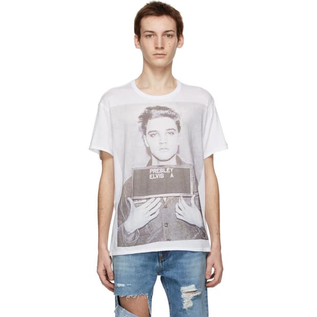 R13 Elvis mugshot boy T-Shirt