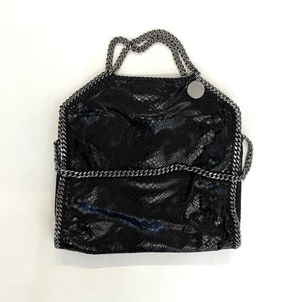 스텔라 매카트니 파이톤 레더 체인 팔라벨라백