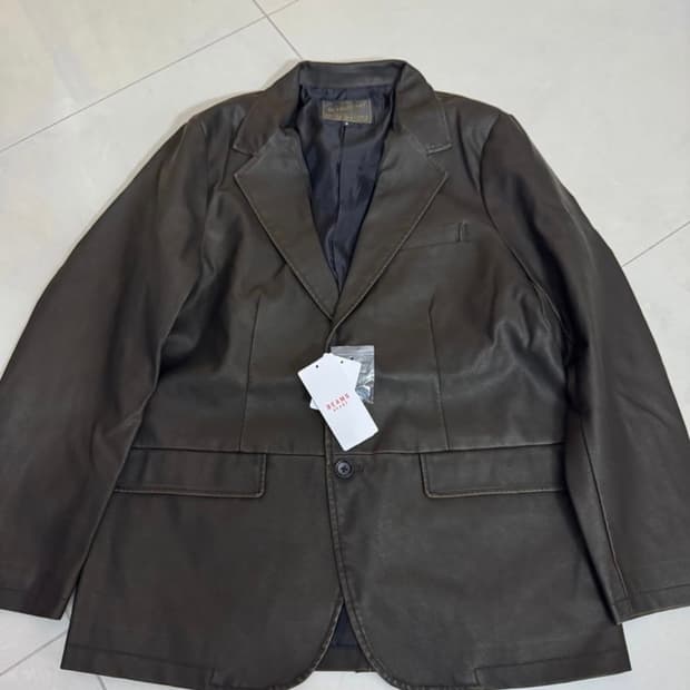 BEAMS 남성 가죽 블레이저