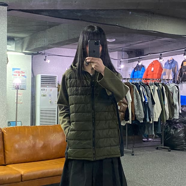 폴로랄프로렌 포니로고 패디드 테크 풀집 카키 자켓 B4213