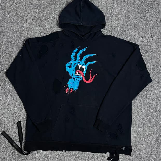 언라벨 프로젝트 디스트로이드 그래픽 후드 (블랙)