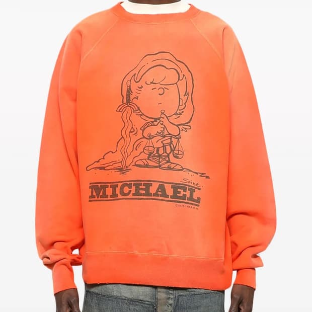 Saint Michael 세인트 미카엘 스누피 그래픽 크루넥