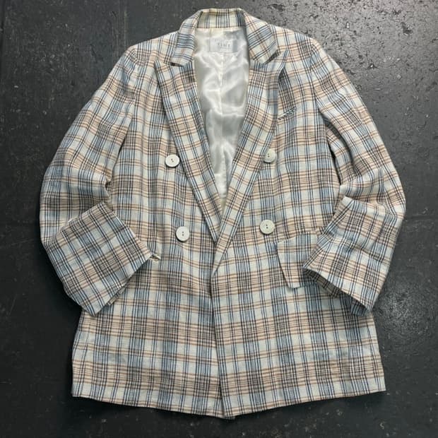 82 타임 체크 더블 자켓