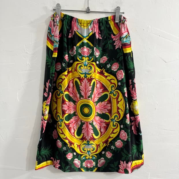 beayukmui printing silk skirt