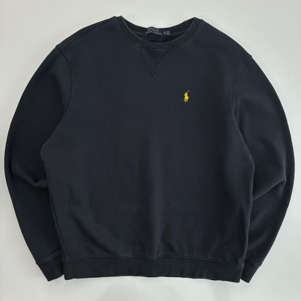 Polo  폴로 랄프로렌 자수 코튼 블랙 맨투맨 