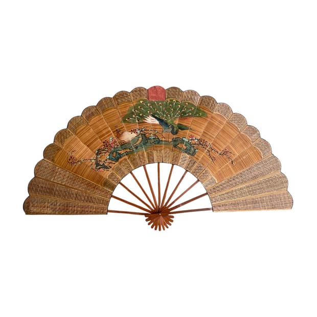 매화 대형 대나무 작품 부채