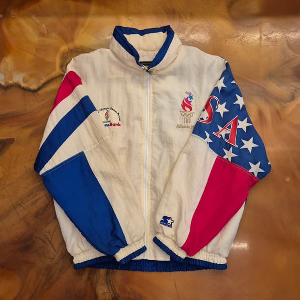 1996 애틀랜타 올림픽 미국팀 제작 스타터 바람막이 자켓 L / 할인