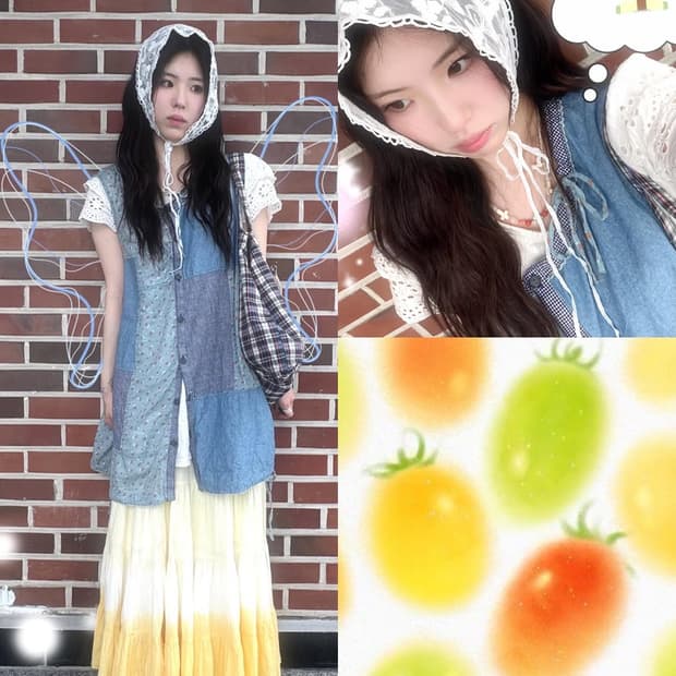 과일가게 모리소녀 빈티지 코디세트 3pcs