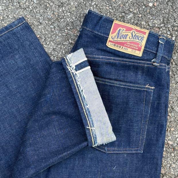 브론슨 논스탁 셀비지 로우 데님 팬츠 (Lot 6001)