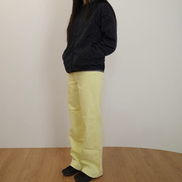 kimaura 비비드 코튼 팬츠 네온