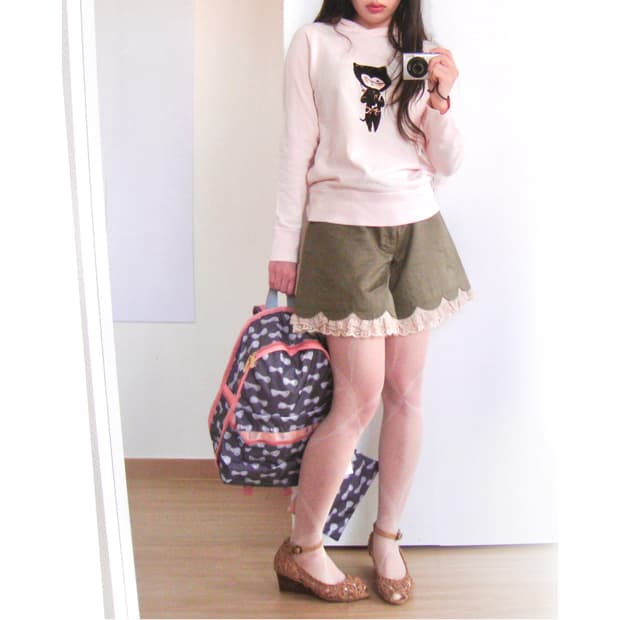 Japanese Designer 파스텔 네코 후드티♪ 