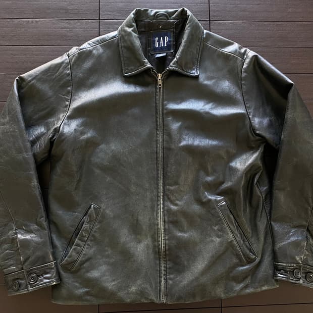 (M) 올드갭 레더 자켓
