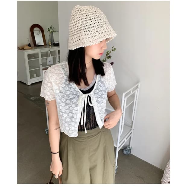 니지 floria vintage 가디건 아이보리