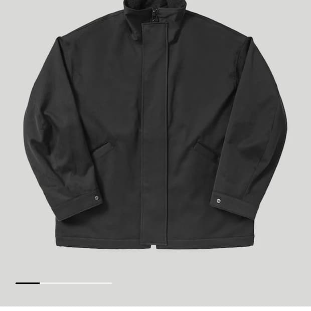 캡틴선샤인 25fw 코튼 드릴 숏 밀 코트 블랙 5