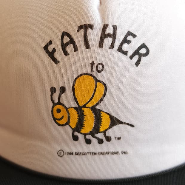 90s 빈티지 메쉬 트러커 캡 빈티지모자 미국빈티지 꿀벌 father