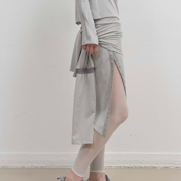 OJOS Button Slit Midi Skirt 오호스 미디 스커트