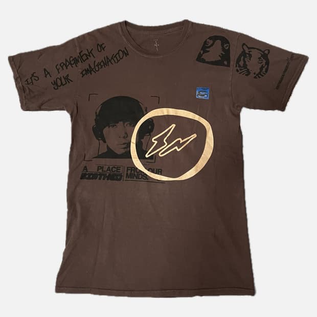 캑터스잭 트래비스 스캇 히로시 티셔츠 브라운