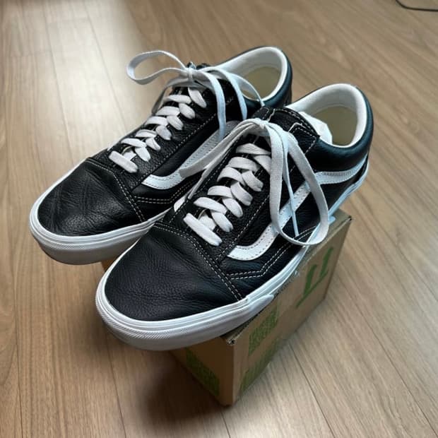 반스 레더 올드스쿨 블랙 280