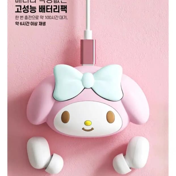 산리오 마이멜로디 고성능 이어폰 새상품