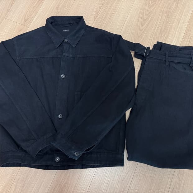 코모리 데님 셋업 새상품급