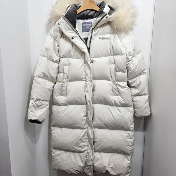 디스커버리(Discovery) 구스 롱패딩 아이보리 