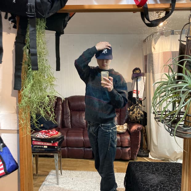 JPN vtg 노르딕 패턴 니트