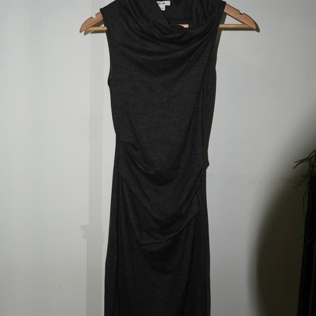 Helmutlang wrinkle mini dress