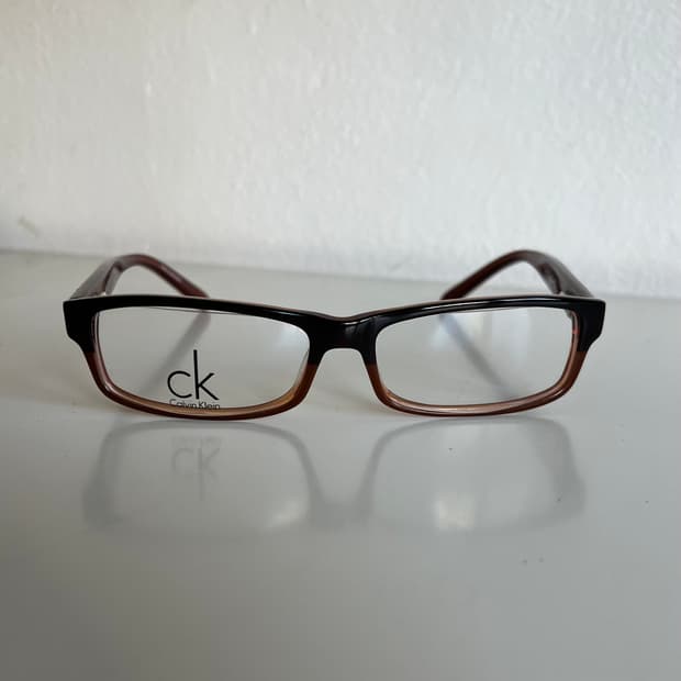 캘빈클라인 ck 투톤 브라운 스퀘어 프레임 안경(신품)