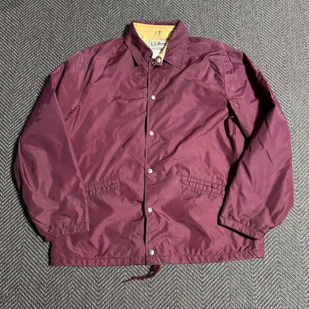 80s LL Bean 버건디 코치자켓