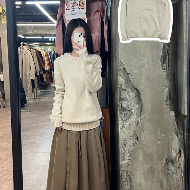 갭 버튼 니트 아이보리 M #csz2948