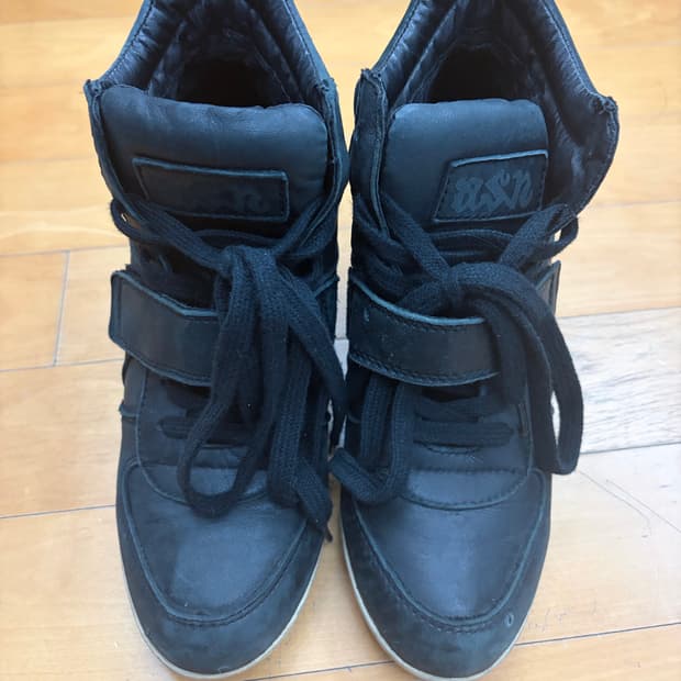 아쉬 ash 웨지 스니커즈 37사이즈 차콜