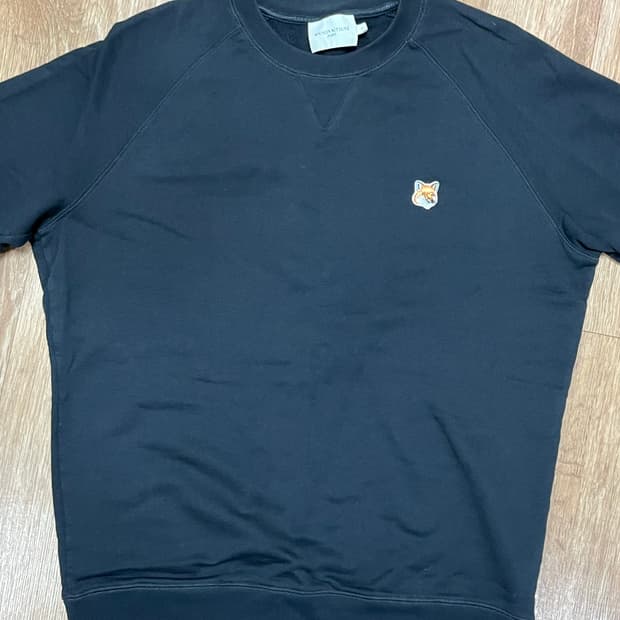 메종키츠네 블랙 맨투맨 L