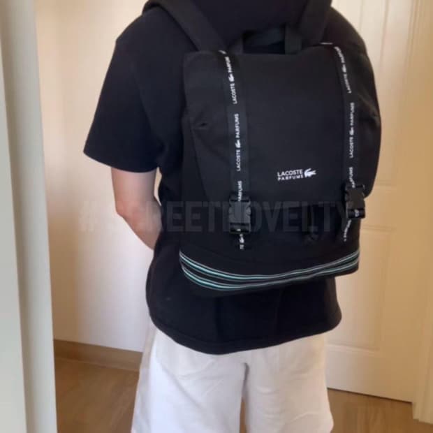 라코스테 퍼퓸 리미티드 백팩 블랙