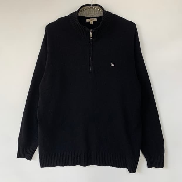 버버리 블랙 집업 니트