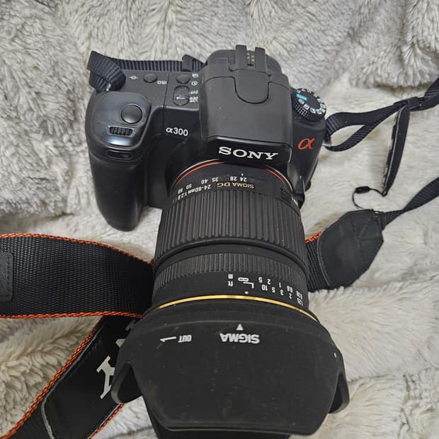 소니 dslr a300+시그마 24-600mm 렌즈 카메라