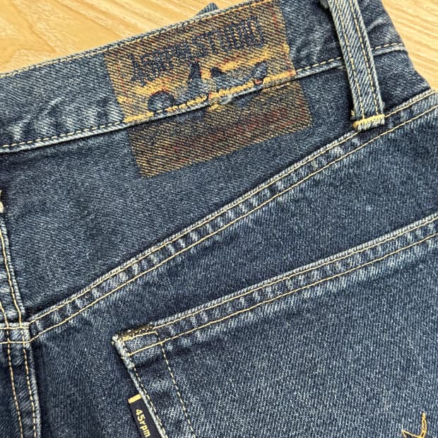 45rpm 닭 패치 빈티지 모델 데님팬츠