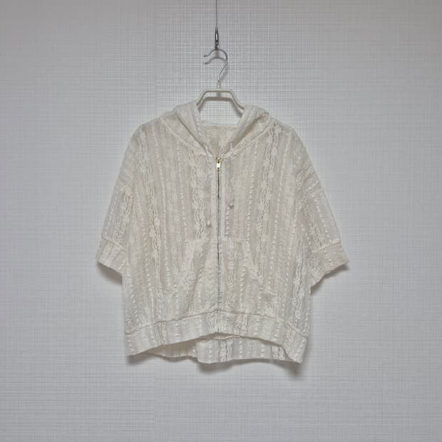 리즈리사 샘플 히메카지 레이스 후드파카 오프화이트