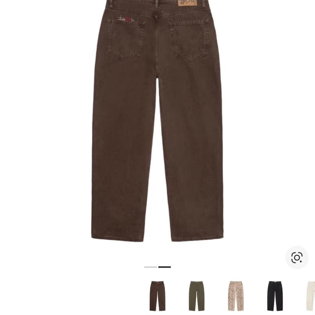 스투시 워시드 캔버스 빅 올 진 브라운