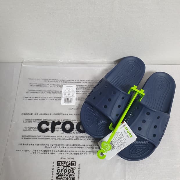 크록스 바야2 슬라이드 네이비 260mm 새상품 슬리퍼