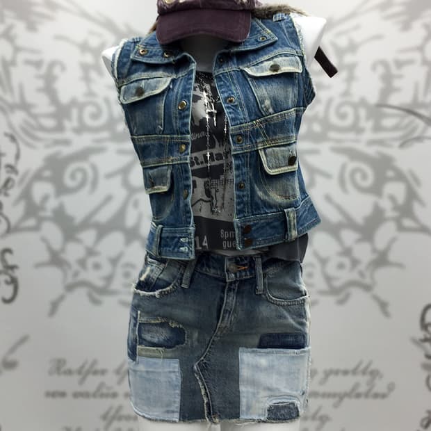 Y2K denim vest