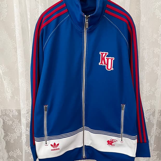 아디다스 캔자스 져지 kansas 블루 트랙탑