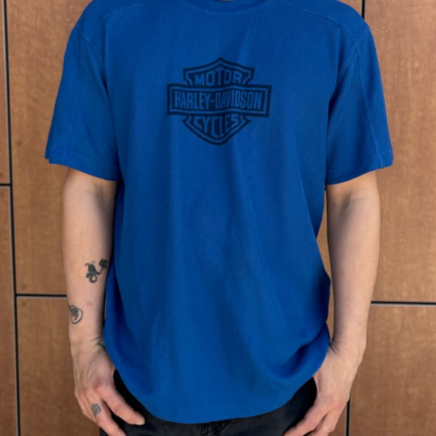 할리데이비슨 와플 반팔 티셔츠