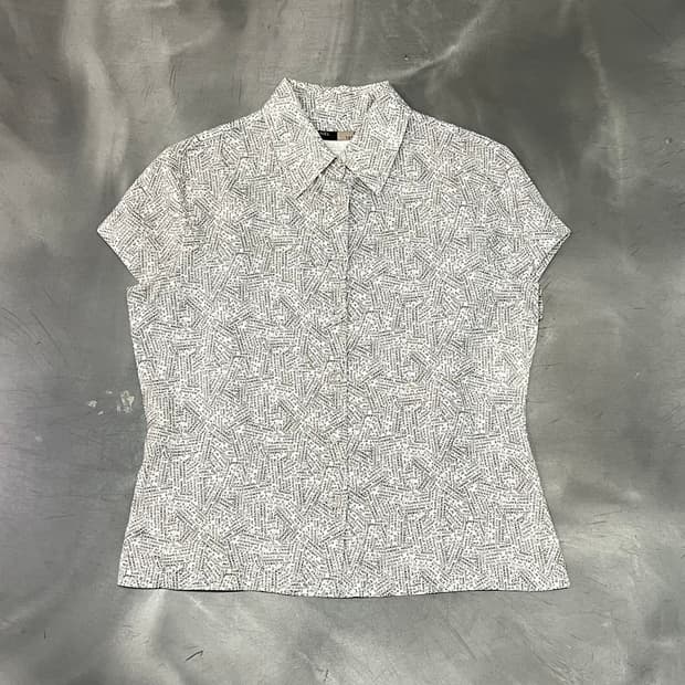  샤넬 레터랑 하프 슬리브 셔츠 +명품감정서 y16324