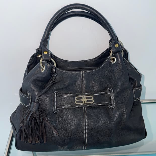 Balenciaga 00‘ BB Logo Stitch Leather
