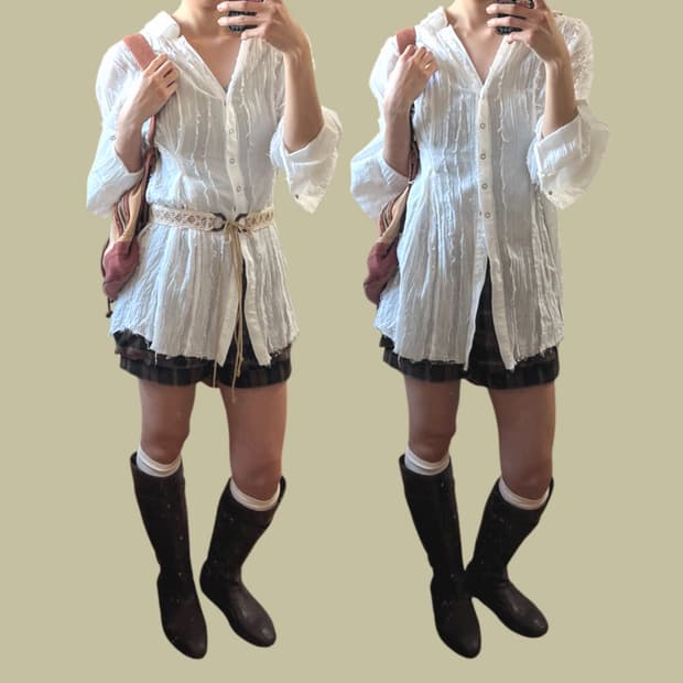 보헤미안서울 22시즌 그런지 롱 셔츠