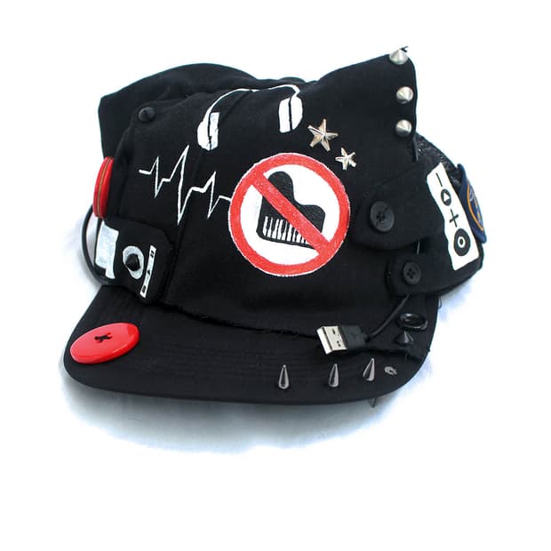 RED-NEON 'No Music' Cat-Ear snapback