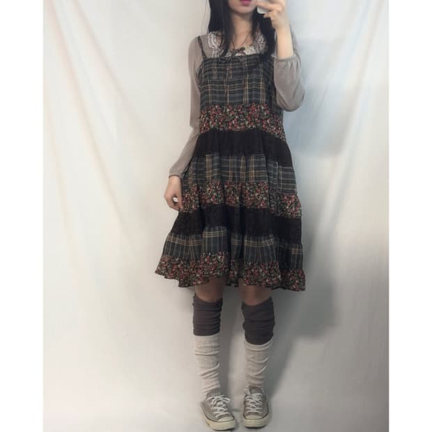 패치 워크 원피스/스커트