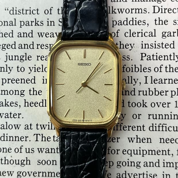 SEIKO CHARIOT 골드 탱크 쿼츠
