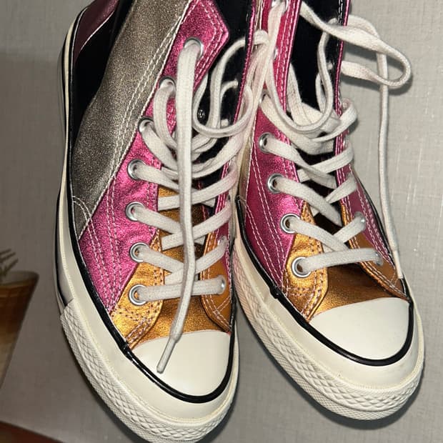 레어 y2k 컨버스 척70 메탈릭 레인보우