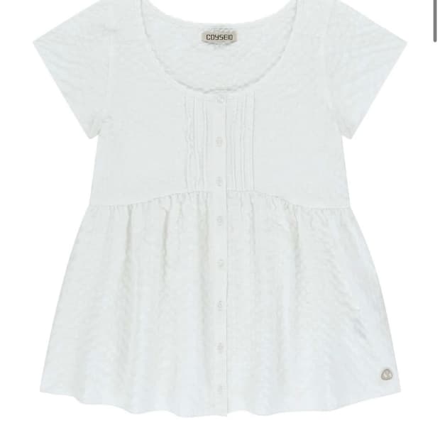 코이세이오 핀턱 화이트 블라우스